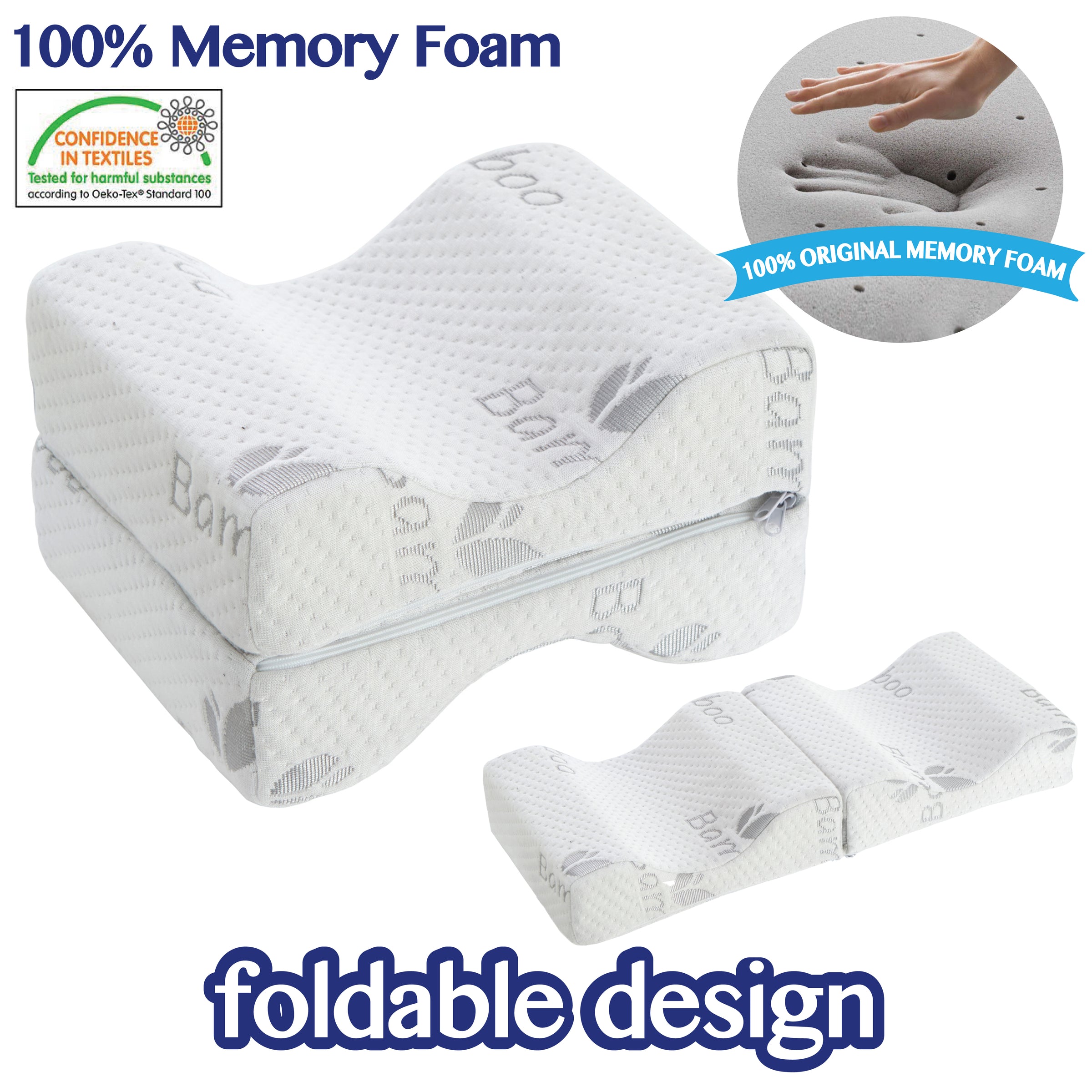 Comforever Memory Foam Orthopedic Leg Pillow, Knee Pillow for Sleeping Hip  Pain, Side, Back, Stomach Sleeper